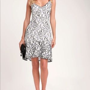 lulus black and white dress